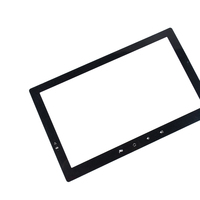Protection d'écran en verre Gorilla avec cadre noir sérigraphié noir anti-rayures, icônes blanches et logo, pour écran LCD