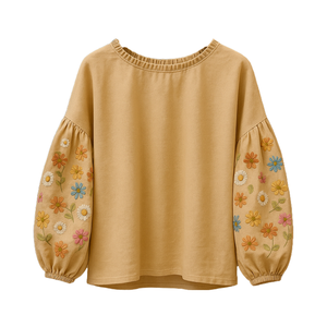 Chemisier respirant écologique à manches régulières et col rabattu à rayures 100% coton pour femmes - Product Image 1