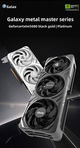 Carte graphique Galax RTX 5080 16G Metal OC Black Gold Edition (16 Go GDDR7 256 bits) pour PC de bureau de jeu Galax RTX 5080 16G Meta - Product Image 6
