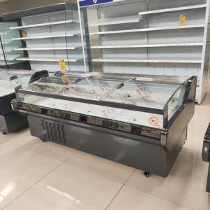 Refrigerador Comercial de Exhibición Abierto para Carne Fresca con Interior de Acero Inoxidable, Puerta Corrediza y Placa Horizontal de Estilo Curvo - Product Image 4