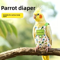 Parrot Pee-Pants, sac absorbant pour déjections d'oiseaux, jetable, en polycoton, design en V, bavoir mignon pour oiseaux