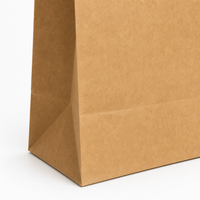Sac fourre-tout en papier kraft brun avec impression de logo personnalisé et poignée en papier torsadé pour les courses, les supermarchés, le commerce de détail et l'emballage