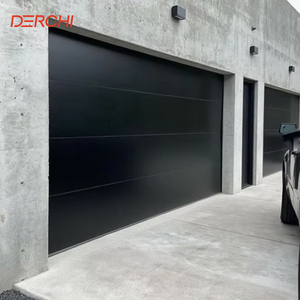 Portes de <span class=keywords><strong>garage</strong></span> en <span class=keywords><strong>aluminium</strong></span> et verre de conception luxueuse, automatiques, isolées, miroir, résistantes aux ouragans, étanches - Product Image 1