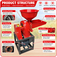 Machine à broyer le maïs, moulin à céréales électrique, machine à moudre le blé avec réglage de la finesse