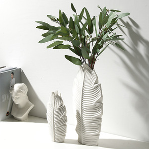 Vaso in Ceramica a Forma <span class=keywords><strong>di</strong></span> Foglia Stile Nordico Qianrui, Moderno e Semplice, Fatto a Mano, Creativo, Vaso da Tavolo per Decorazione Casa - Product Image 4