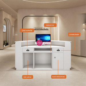 Escritorio de <span class=keywords><strong>recepción</strong></span> moderno personalizado de belleza Yicheng, muebles de <span class=keywords><strong>peluquería</strong></span> de salón de belleza, <span class=keywords><strong>mostrador</strong></span> de <span class=keywords><strong>recepción</strong></span> curvo a la venta - Product Image 6