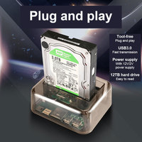 Base de Disco Duro SATA S8 USB 3.0, Carcasa de Plástico para Discos Duros IDE de 2.5\" y 3.5\", Venta Caliente 2025, ROHS FCC CE