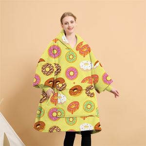 Oversized <strong>Stitch</strong> Ultra Plush Colorful Donut Customized Design Winter Wearable Giant Sweatshirt <strong>Blanket</strong> <strong>Hoodie</strong> - Product Image 2