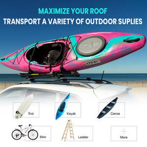 Barras transversales de aluminio de liberación rápida Anti-Rattle Car Top Carrier Portaequipajes universal para kayak/Canoa/SUP SUV compatible con/camión - Product Image 2
