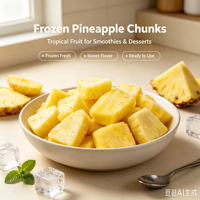 Lotlong IQF Gerijpte A-kwaliteit Professionele Leverancier Verse Sappige Diepvries Ananas voor Commerciële Drank- & Dessertwinkels