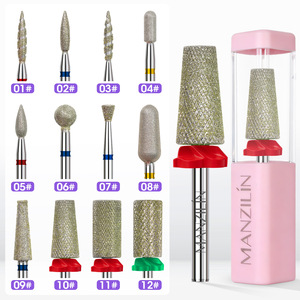 Electroplated Diamond Conical Nail <b>Drill</b> <b>Bit</b> Russian Manicure For Cuticle Dead Skin Posterior Edge Prep Manicure Salon Tools - Product Image 1