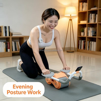 Rodillo Abdominal con Rebote Automático para Entrenamiento Diario, Ejercicio Abdominal para Hombres y Mujeres Adultos, Ejercicio Corporal en Casa