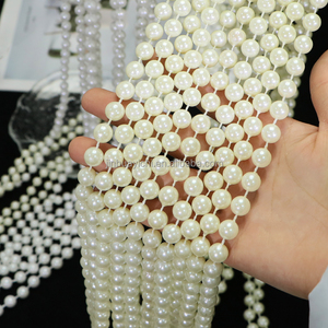 6-10mm ABS Kreisförmige Verbundene Perlen DIY Hochzeit Plastik Doppelstrang-Kette Großpackung Zertifiziertes Schmuckzubehör - Product Image 2