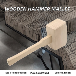 Marteau en bois de hêtre BG, grand, pour menuisier, travail du bois, décoratif, peint, durable, pour table, concassage de glace, forme irrégulière - Product Image 2