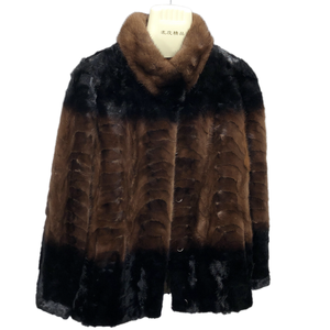 Assurance commerciale, vêtements pour femmes hiver 2023, haute qualité, <span class=keywords><strong>pas</strong></span> <span class=keywords><strong>cher</strong></span>, grande taille, fourrure véritable, manteaux en vison brun pour femmes - Product Image 1