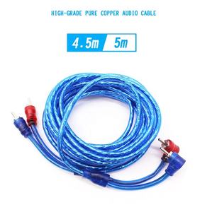 Großhandel Transparentes Blaues 5m Auto-Audiokabel RCA Auto-Umbau-Audiokabel - Product Image 2