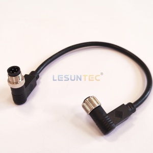 3针4针5针8针工控防水M5 M8 M12全系列航空插头弯头连接器线束 - Product Image 1