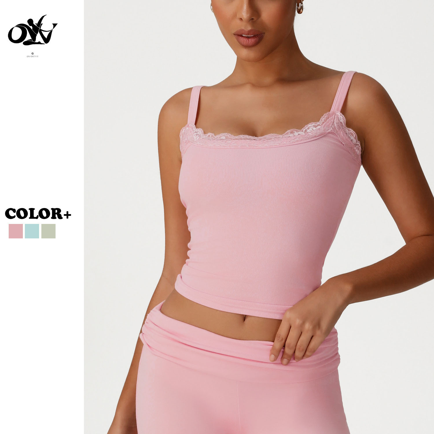 New Lace Design Fashion Casual Women's Sports Top Tight Slimming square Neck Fitness & Yoga Wear Quick-drying Women Yoga Vests