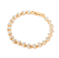 Bracelet tennis classique plaqué or rose avec zircons cubiques, bracelets romains tendance, design Constellation Mickey pour anniversaire