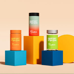 Bottiglia gommosa confezione resistente ai bambini PET barattolo di plastica spezie bottiglia di imballaggio bottiglia Soft Touch vitamine barattolo di conservazione - Product Image 3