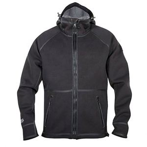 Nouvelle veste pour homme 2023, taille ajustée, intérieur en néoprène doublé de polaire, coupe-vent, imperméable, sweat à capuche noir technique - Product Image 2