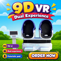 9D Egg Chair Motion VR Theatre Chair Experiencia de realidad virtual usada para interiores y exteriores Metal y material plástico