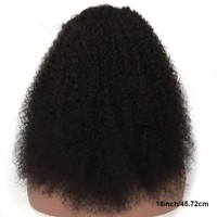 Pelucas Afro Rizadas con Frente de Encaje Transparente HD, Cabello Humano Virgen Brasileño, Pelucas Frontales de Encaje Completo 360 HD para Mujeres Negras