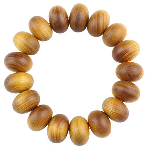 Cypress Wood <b>Bracelet</b> 18mm Abacus <b>Beads</b> Round Shape Single Strand Jewelry for <b>Men</b> And Women - Product Image 5