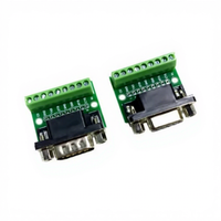 Adaptador de puerto serie sin soldadura DB9, terminal RS232, carcasa de enchufe, placa DR9 de nueve pines, conector macho y hembra 485