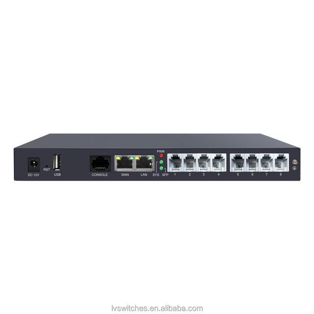 LVswitch 8 FXS IP Voice Gateway IAD 600-8S with Router Function