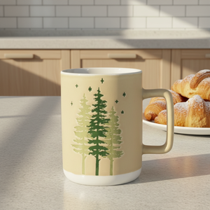 15oz Luxury Porcelain Milk Mugs New Chinese Style Leaf Pattern Food <b>Safe</b> Dishwasher Microwave <b>Safe</b> Camping <b>Large</b> Capacity Gift - Product Image 5