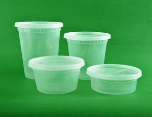 Contenants alimentaires en plastique à emporter, qualité supérieure, avec couvercle, anti-fuite, pour soupes et plats préparés – Meilleures ventes - Product Image 3