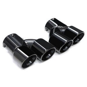 Puntas de escape para BMW G20 G21 G22 G23 G26-G42 M240i M340i M440i, M Performance, acero inoxidable 304, electrochapadas en negro brillante - Product Image 1