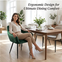 Chaise de salle à manger rembourrée de designer pour hôtels et restaurants – Vente en gros, personnalisation OEM, directement de l'usine