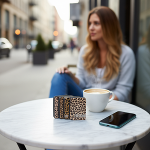 Portacarte con stampa leopardata 11x7,5 cm per donna, accessorio di moda - Product Image 3