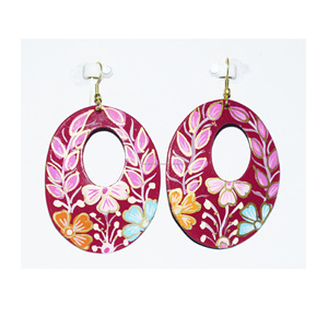 Pendientes circulares de latón turquesa americano, colgantes de oro, joyería informal de latón 1935, pendientes coloridos martillados, guantes de fiesta - Product Image 4