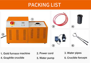 Horno de Fusión de Oro por Inducción Eléctrica Mini para Fundir Plata, Cobre y Platino, Temperatura Máxima de 1600 °C, Control Preciso de Temperatura - Product Image 4