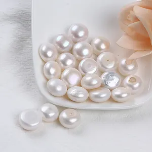 Wholesale Natural Different Color Size Grade Button Bread Shape Freshwater Pearl Beads Loose Pearls