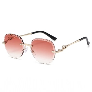 Leopard Framelessトリミングサングラス<span class=keywords><strong>2025</strong></span>新しい丸波サングラスヨーロッパとアメリカのファッショントレンドサングラス女性のための - Product Image 3