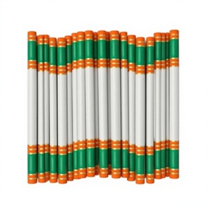 JR MS INDUSTRIES Bâtons de Dandiya en Bois Vert Orange Emballés Individuellement pour l'Entraînement de Vitesse et d'Agilité Durables - Product Image 2
