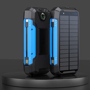 Batterie externe universelle à chargement solaire rapide avec logo personnalisable, grande capacité, chargement sans fil, câble et lampe torche - Product Image 5