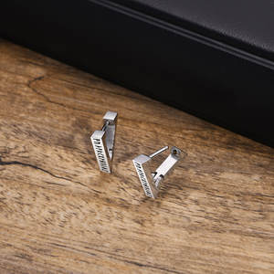 Échantillon Vintage Design Géométrique Triangle <span class=keywords><strong>Viking</strong></span> Boucles <span class=keywords><strong>d</strong></span>'Oreilles en Acier Inoxydable pour Hommes Bijoux de Mode EH-524 - Product Image 4