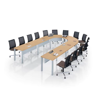 Système de bureau modulaire contractuel, table de réunion en bois extensible pour bureau, salle de formation, projet OEM
