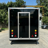 Grand camion de restauration de luxe, chariot mobile pour plats préparés, remorque à pâtes avec bac GN / conteneur Gastronorm, norme COC