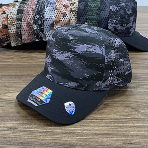 Custom Logo Golf <b>Cap</b> Factory OEM ODM Private Label 5-Panel Waterproof Dark <b>Camo</b> Snapback Hat Perforated Breathable for Brands - Product Image 1