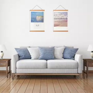 Cornice per Poster magnetici, legno di Teak per Poster, stampe, foto, immagini, mappe, pergamene e opere d'arte su tela - Product Image 5