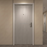 Porte coupe-feu insonorisée DJMI pour hôtel, STC 45, cadre en acier, feuille en bois, résistance au feu 60 minutes, porte intérieure acoustique homologuée UL