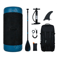Planche à pagaie gonflable tout-en-un en PVC au design minimaliste, 10 pieds, unisexe, portable, 3 pièces, avec pompe manuelle, aileron amovible et sac à dos