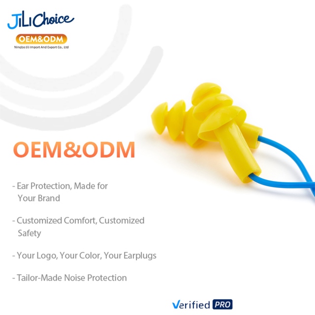 2025 OEM J&L Custom Silicone Ear Plugs Noise Cancelling Hearing Protection Sleep Silicone Earplugs Foam Sleeping Ear Plugs