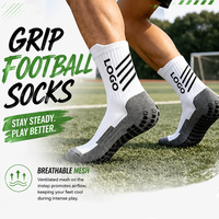 Chaussettes de football antidérapantes personnalisées, absorbant la transpiration, respirantes, en coton tricoté, chaussettes de football personnalisées pour hommes, chaussettes de football à grip